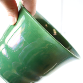 Vintage bloempot groen