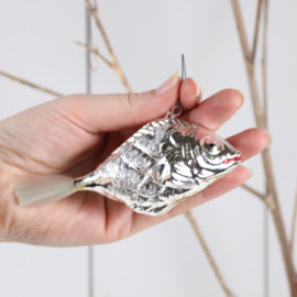 Vintage vis kerstbal ornament