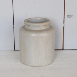 Vintage aardewerk vaasje grijs