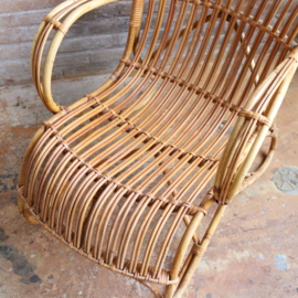 Vintage rotan fauteuil