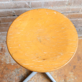Vintage verstelbare kruk industrieel Ahrend