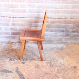 vintage kinderstoel hout mid-century
