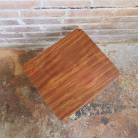 Vintage bijzettafel  metaal hout