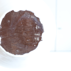 Vintage vaas wit streep handgemaakt