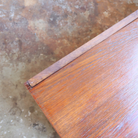 Vintage kaptafel hout jaren 70 muur kast
