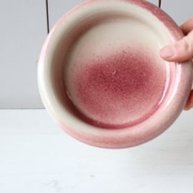Vintage schotel roze aardewerk