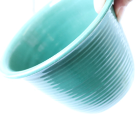 Vintage bloempot turquoise
