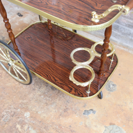 Vintage bar cart trolley goud