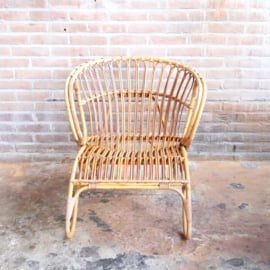 Vintage rotan fauteuil