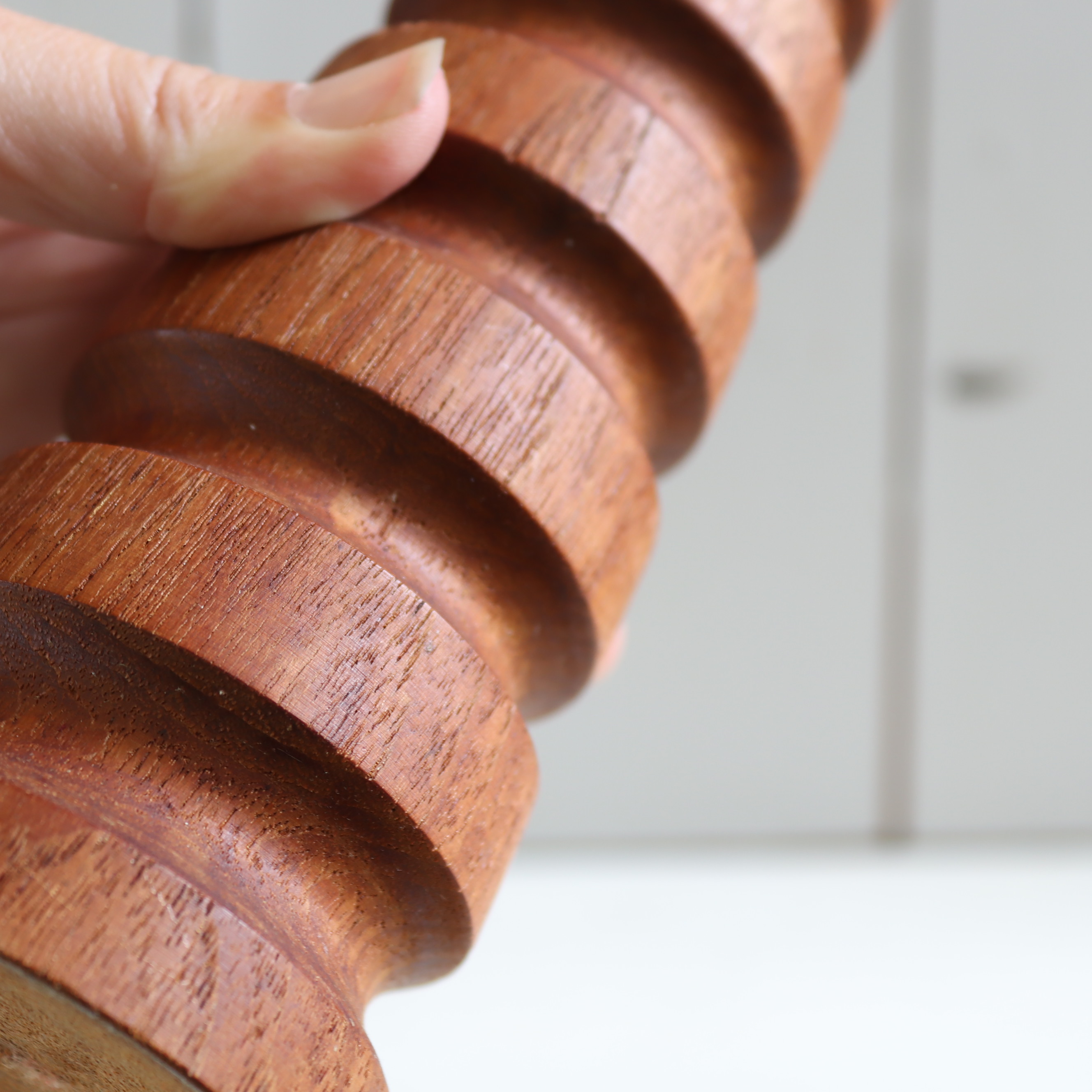 Vintage kandelaar hout