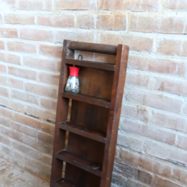 vintage vakkenkastje wand kruidenrek letterbak