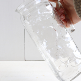 Vintage karaf glas citroen print