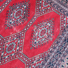 Vintage Perzisch tapijt rood 188 x 127.5