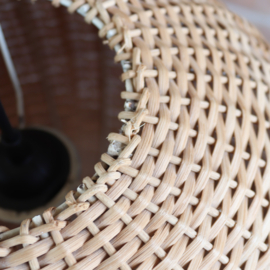 Rotan bol lamp jaren 60