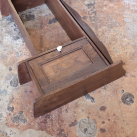 Vintage hangkast wandkast donker hout commode babykamer