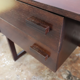 Vintage groot bureau jaren 70 donker hout