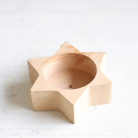 Vintage waxinelicht houders hout