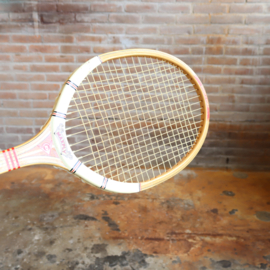 vintage tennisracket set 2 dunlop hout