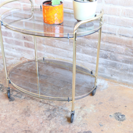 Vintage messing trolley ovaal