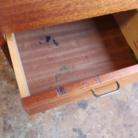 Vintage kast hoog ondiep boekenkast