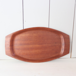 Vintage plywood dienblad Mid-Century