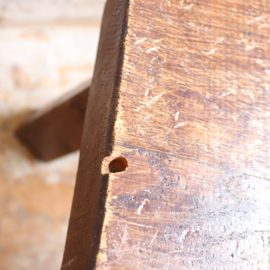 Vintage brutalist bijzettafel hout