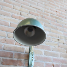 Vintage schaarlamp grijs blauw industrieel metaal bauhaus