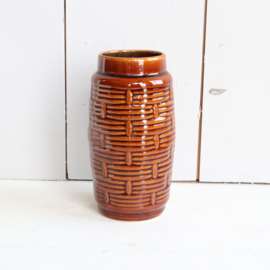 Vintage vaas germany bruin cognac