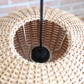 Rotan bol lamp jaren 60