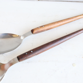 Vintage teak deens sla bestek