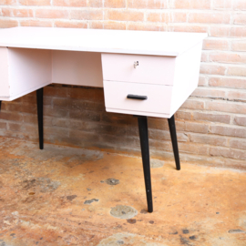 Vintage bureau jaren 60 70 roze / zwart