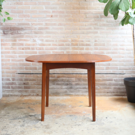 Vintage eettafel vierkant rond uitschuifbaar