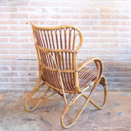 Vintage rotan fauteuil Rohe