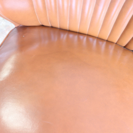 Vintage cocktail fauteuil cognac