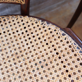 Vintage thonet stoelen armleuning webbing