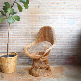 Vintage rotan stoel riet