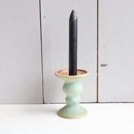 Vintage kandelaar keramiek blauw