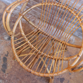 Vintage rotan fauteuil