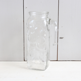 Vintage karaf glas citroen print