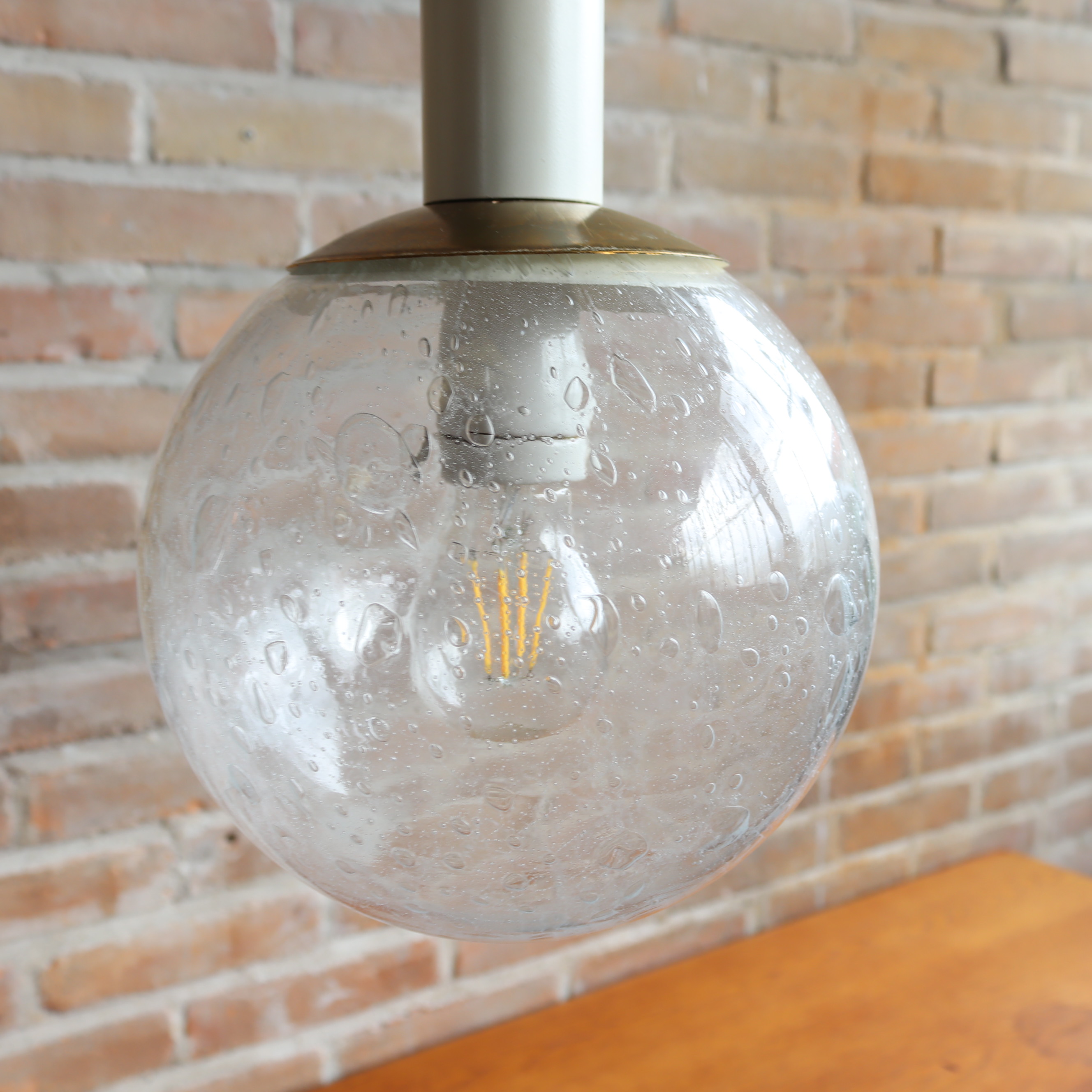 Vintage hanglamp bol bubbelglas