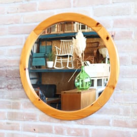 Vintage spiegel hout pinewood