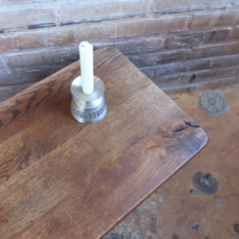 Vintage brutalist bijzettafel  salontafel eiken hout