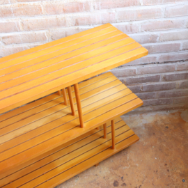 Vintage boekenrek hout
