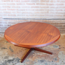 Vintage salontafel rond hout mid-century