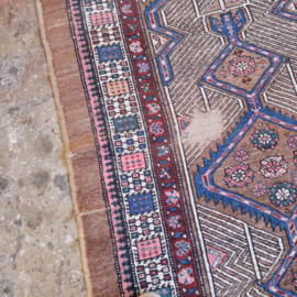 Vintage Perzische tapijt loper rood groot 440cm