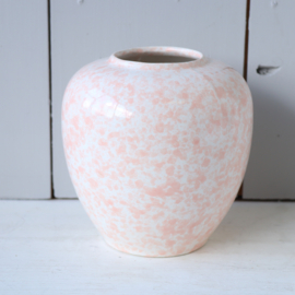 Vintage pot vaas spikkel roze