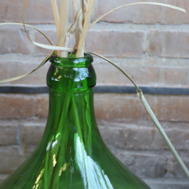 Vintage fles vaas groen groot