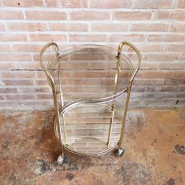 Vintage messing trolley rond