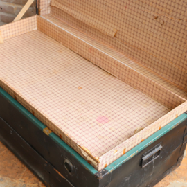 vintage kist zwart salontafel
