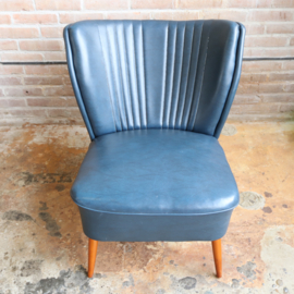 Vintage cocktail fauteuil blauw